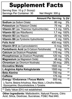 Nitric Shock Pre-Workout Powder (Fruit Punch) - Elite Water bottles