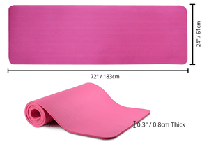 Thick Yoga and Pilates Exercise Mat with Carrying Strap - Elite Water bottles