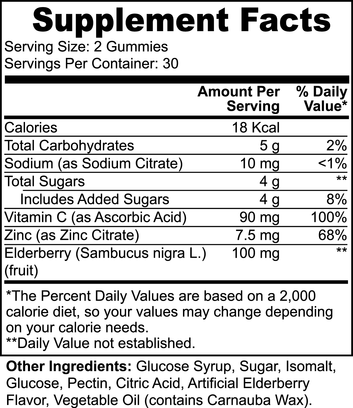 Elderberry &amp; Vitamin C Gummies - Elite Water bottles