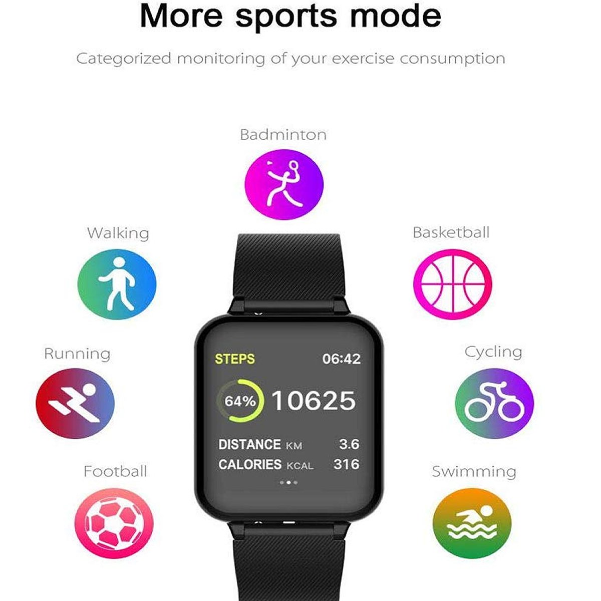 Smart Fit Total Wellness And Sports Activity Watch - Elite Water bottles