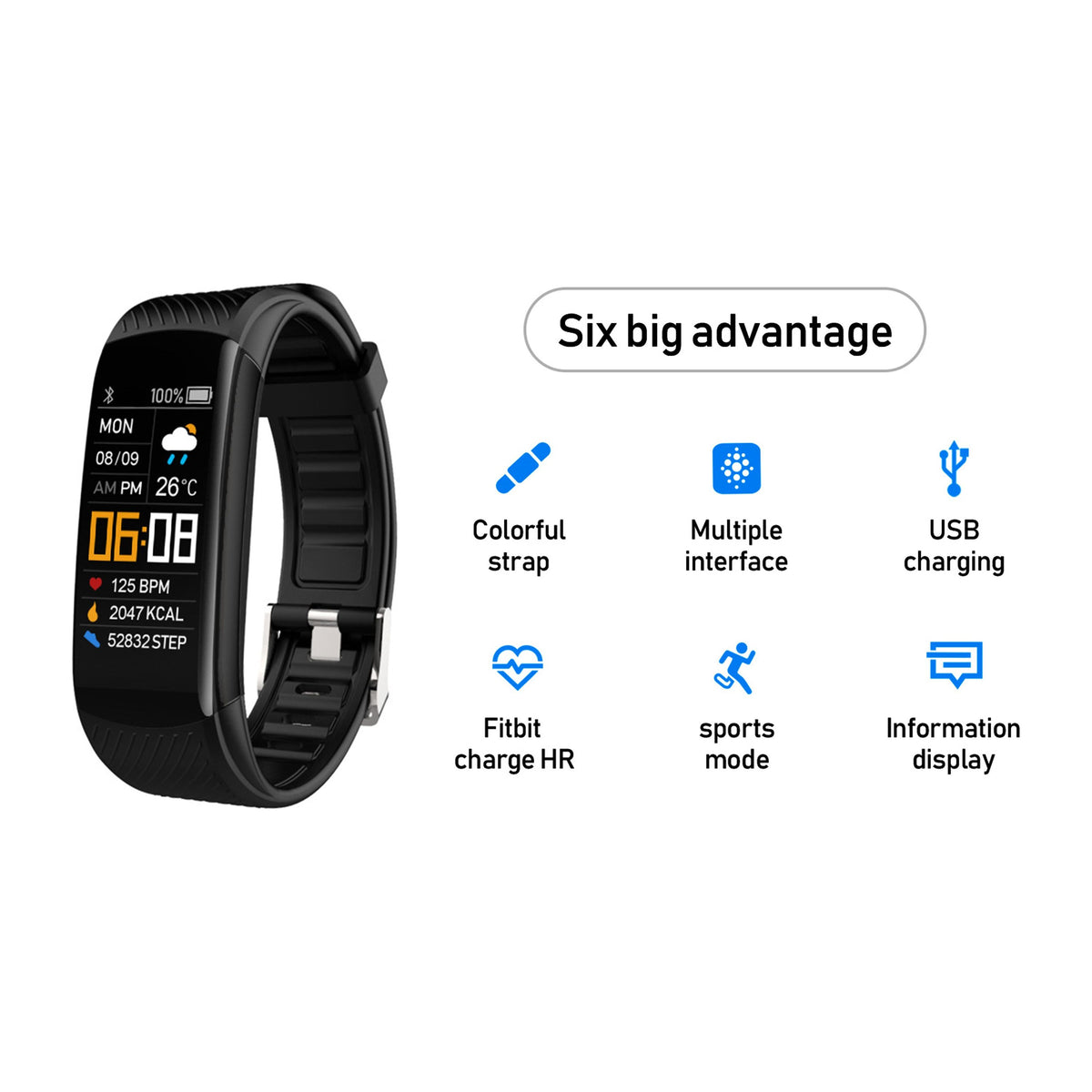Fitness Tracker Pedometer Watch with Heart Rate Monitor Health and - Elite Water bottles