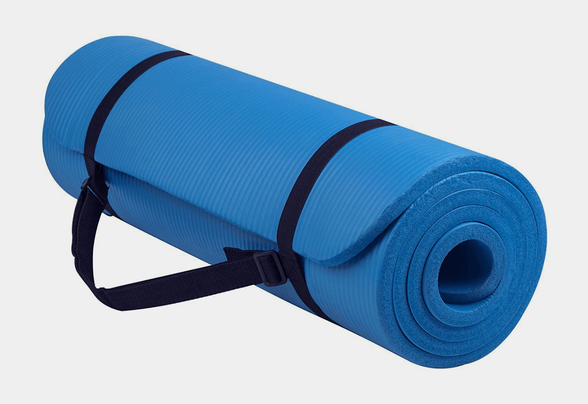 Thick Yoga and Pilates Exercise Mat with Carrying Strap - Elite Water bottles