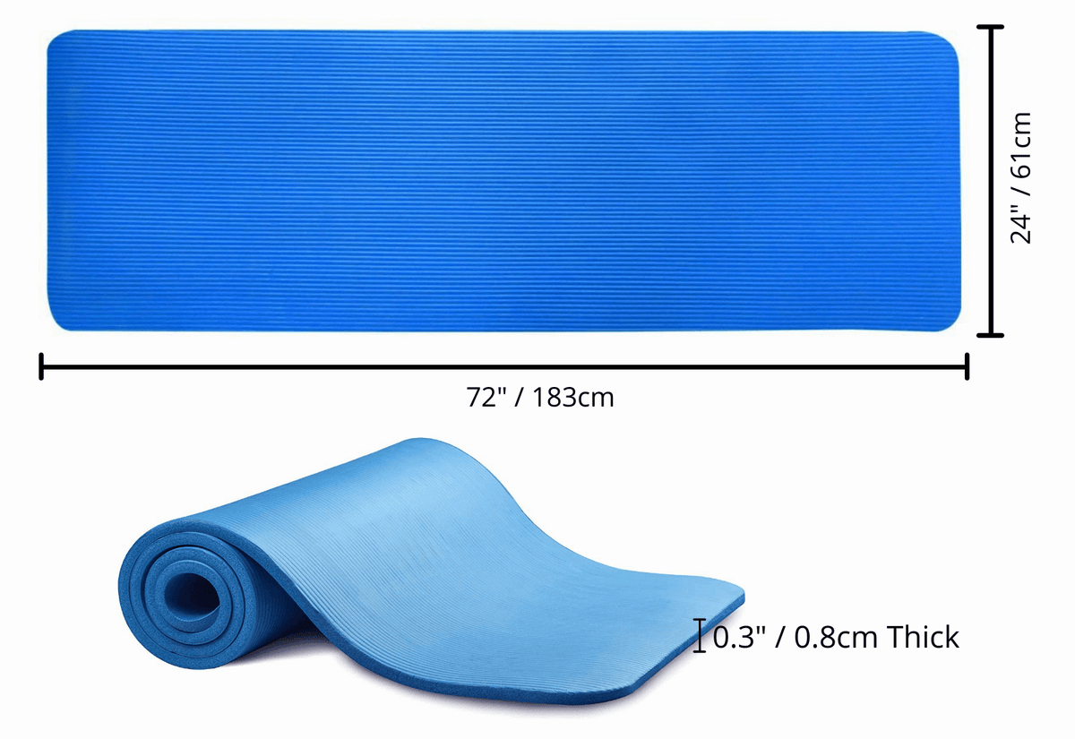 Thick Yoga and Pilates Exercise Mat with Carrying Strap - Elite Water bottles