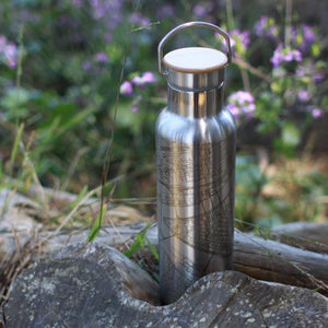 Crater Lake National Park - Oregon Map Bottle with Bamboo Top - Elite Water bottles