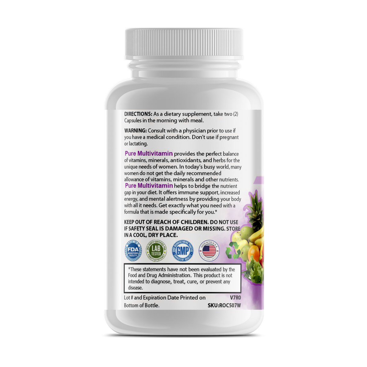 Pure Multi-Vitamins Womens - Elite Water bottles