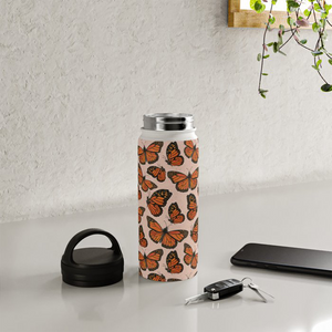 Monarch Butterfly Handle Lid Water Bottle - Elite Water bottles