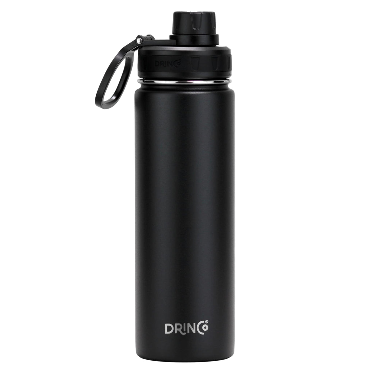DRINCO® 22oz Stainless Steel Sport Water Bottle - Black - Elite Water bottles