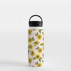 Sunflower Handle Lid Water Bottle - Elite Water bottles