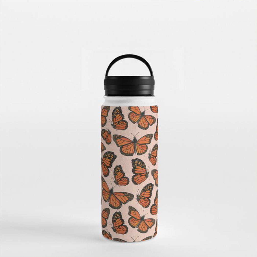 Monarch Butterfly Handle Lid Water Bottle - Elite Water bottles