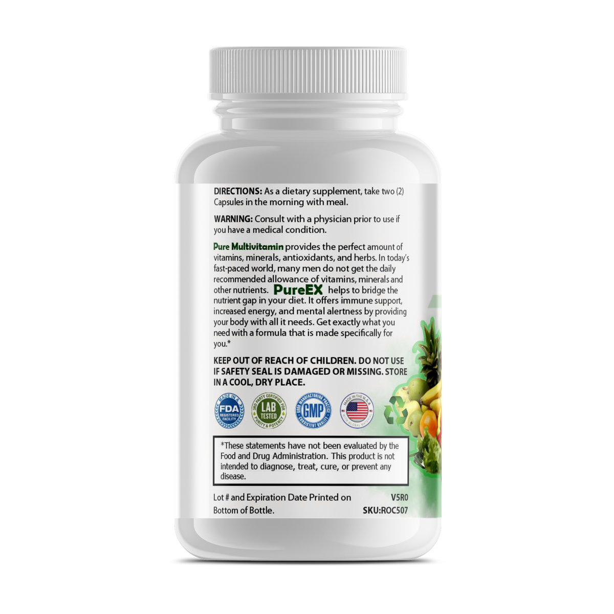 Pure Multi-Vitamins Mens - Elite Water bottles