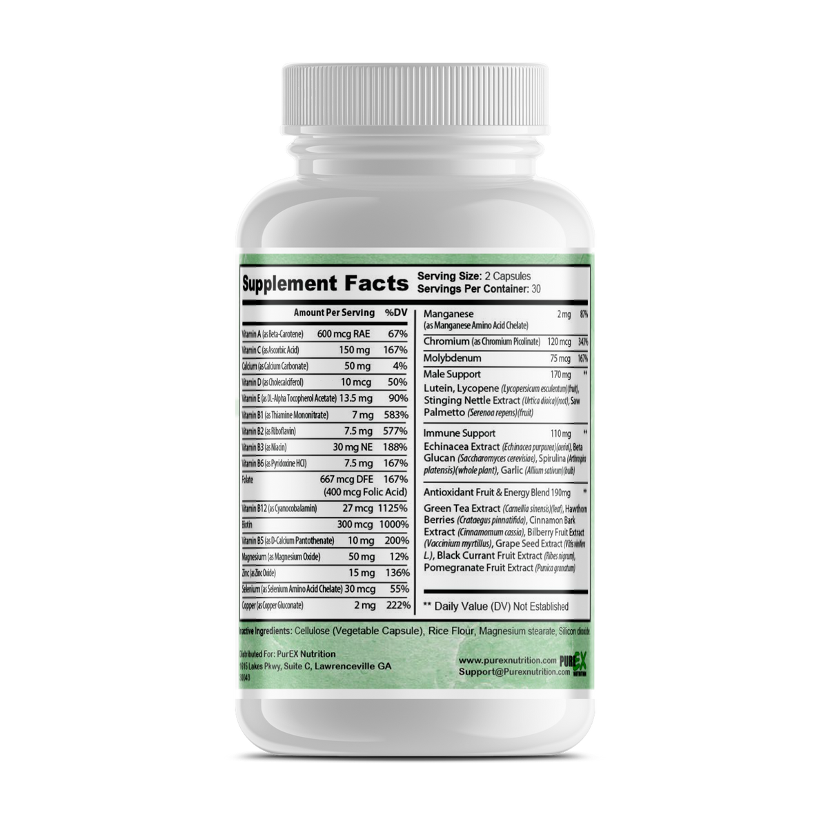 Pure Multi-Vitamins Mens - Elite Water bottles