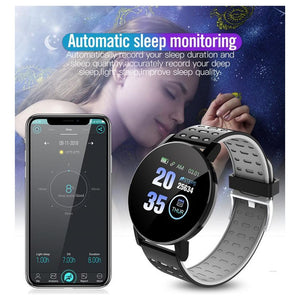 119 Plus Heart Rate Blood Pressure Sports Fitness Smart Watch - Elite Water bottles