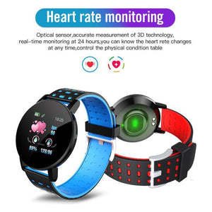 119 Plus Heart Rate Blood Pressure Sports Fitness Smart Watch - Elite Water bottles