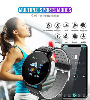 119 Plus Heart Rate Blood Pressure Sports Fitness Smart Watch - Elite Water bottles
